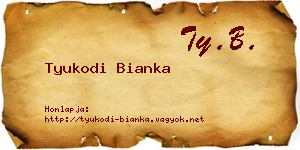Tyukodi Bianka névjegykártya